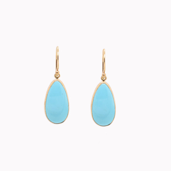 Turquoise Pear Shaped Dangle Earrings