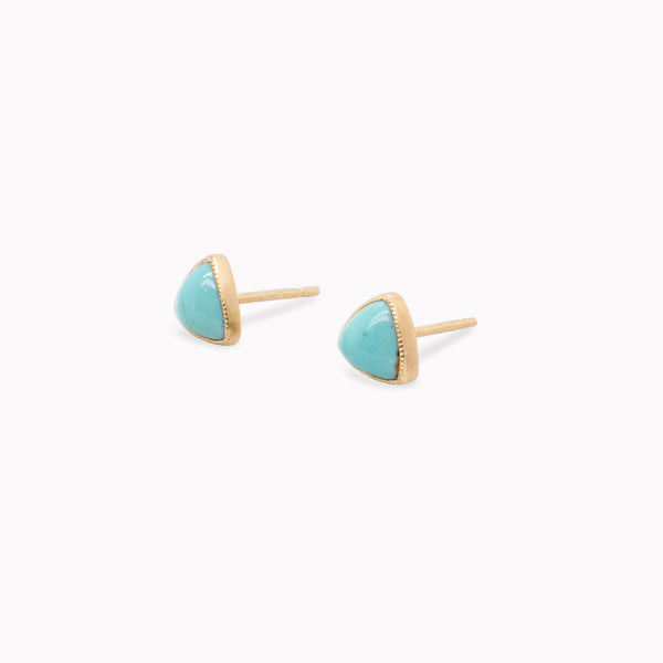Geometric Turquoise Stud Earrings