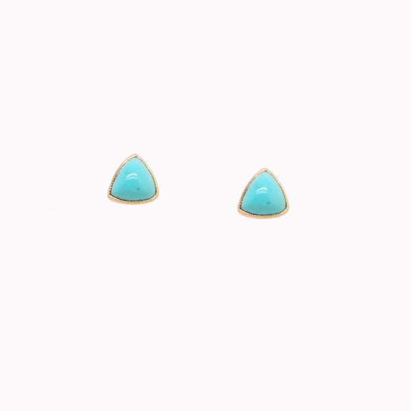 Geometric Turquoise Stud Earrings