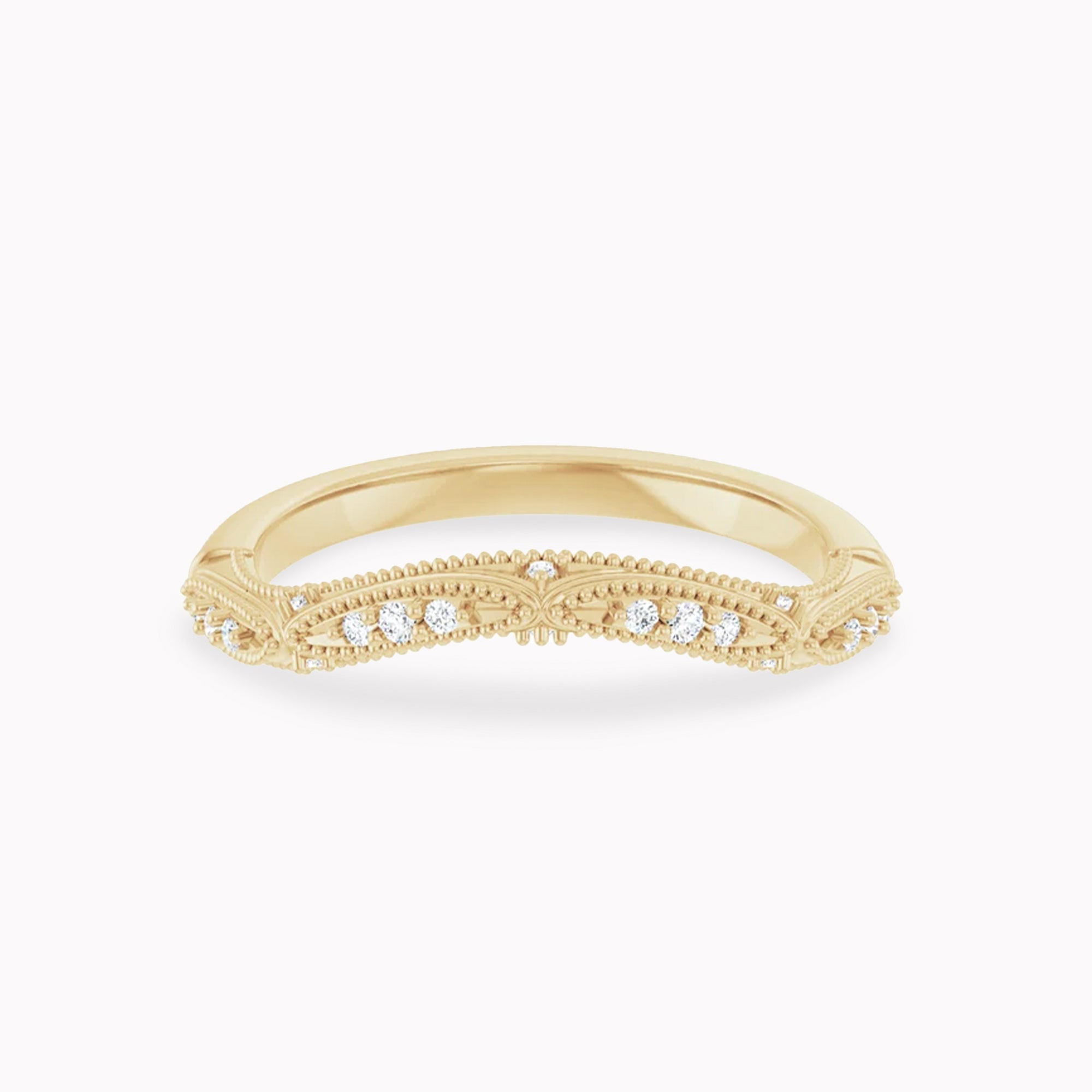 Vintage Diamond Contour Band