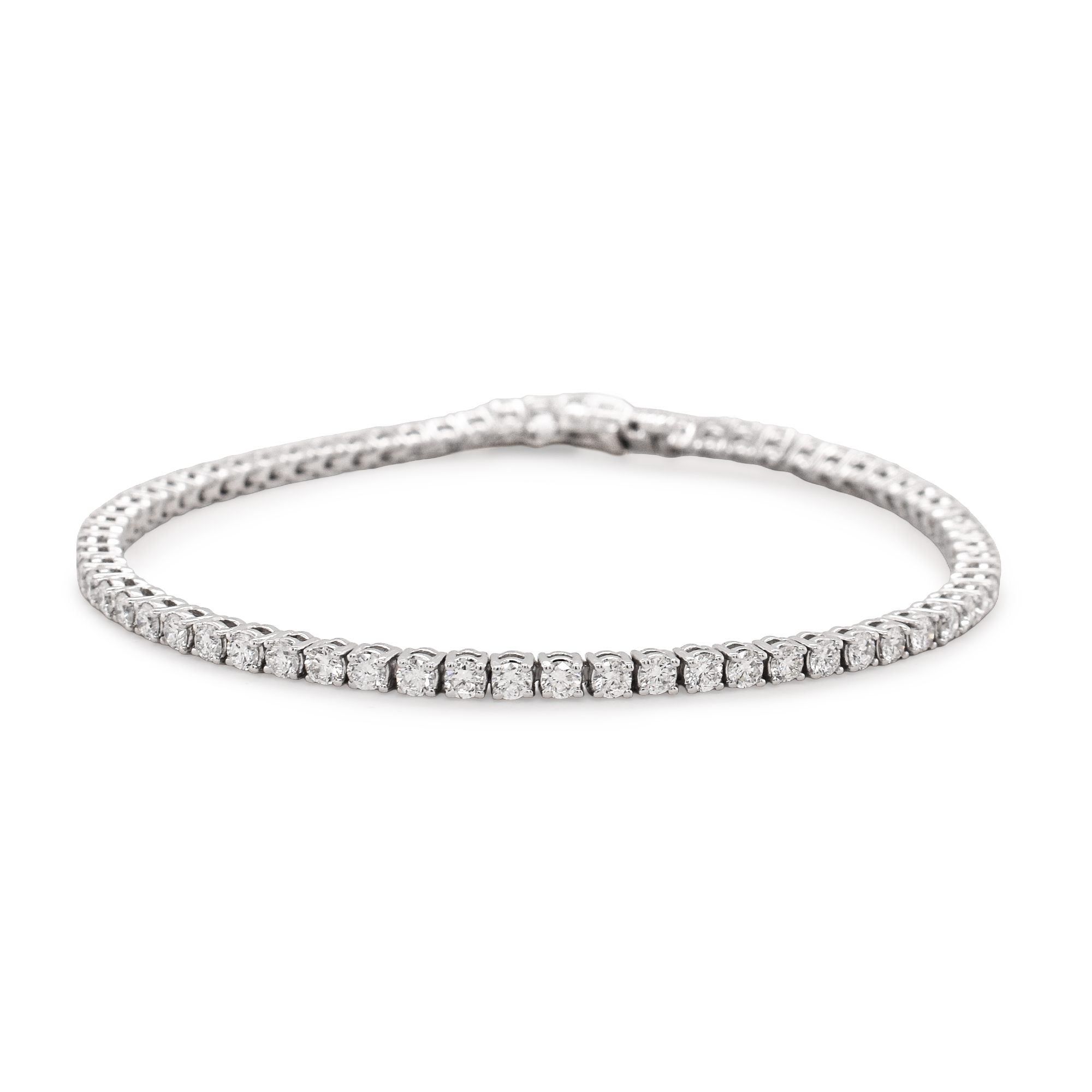 White Gold Diamond Tennis Bracelet 3.11ct