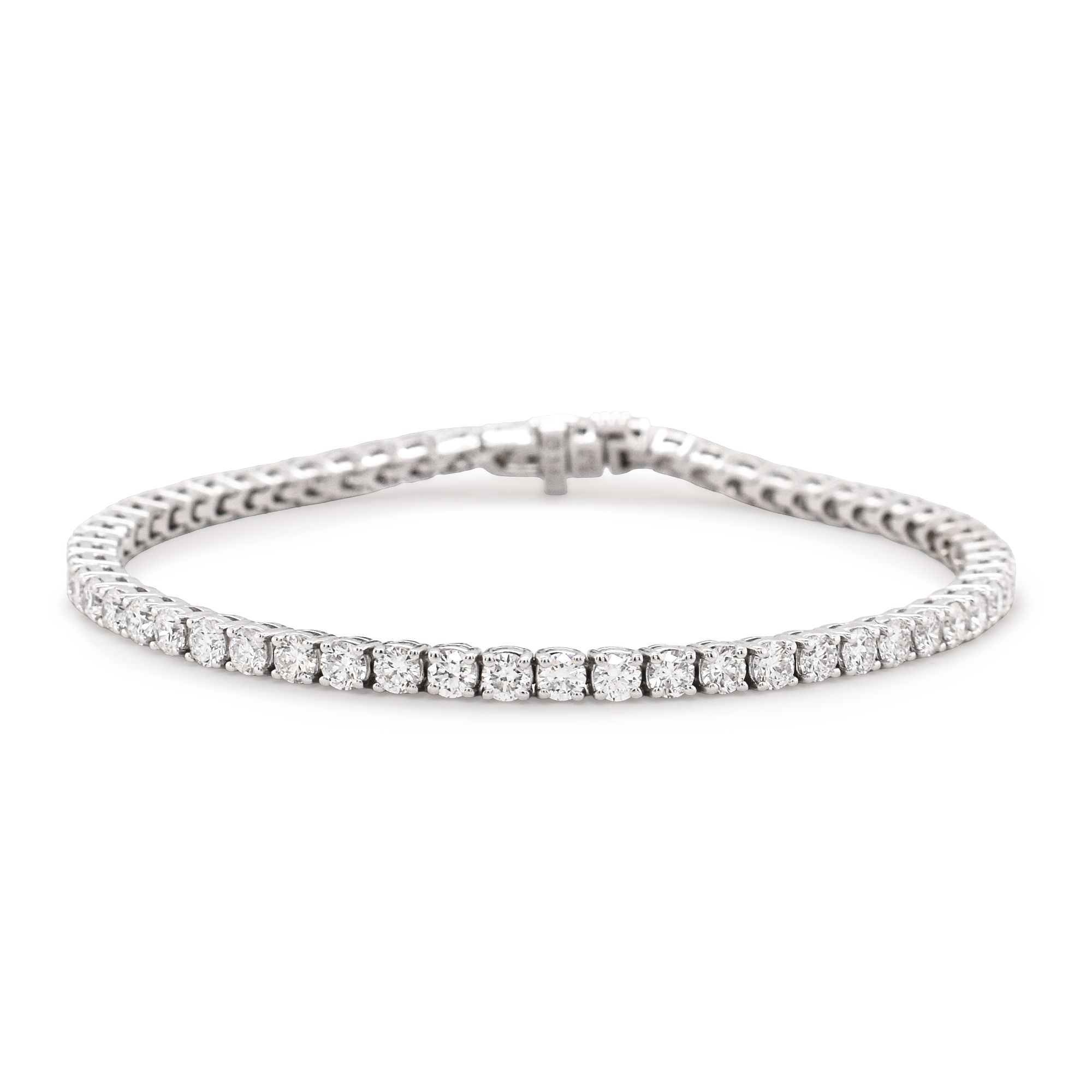 White Gold Diamond Tennis Bracelet 5ct