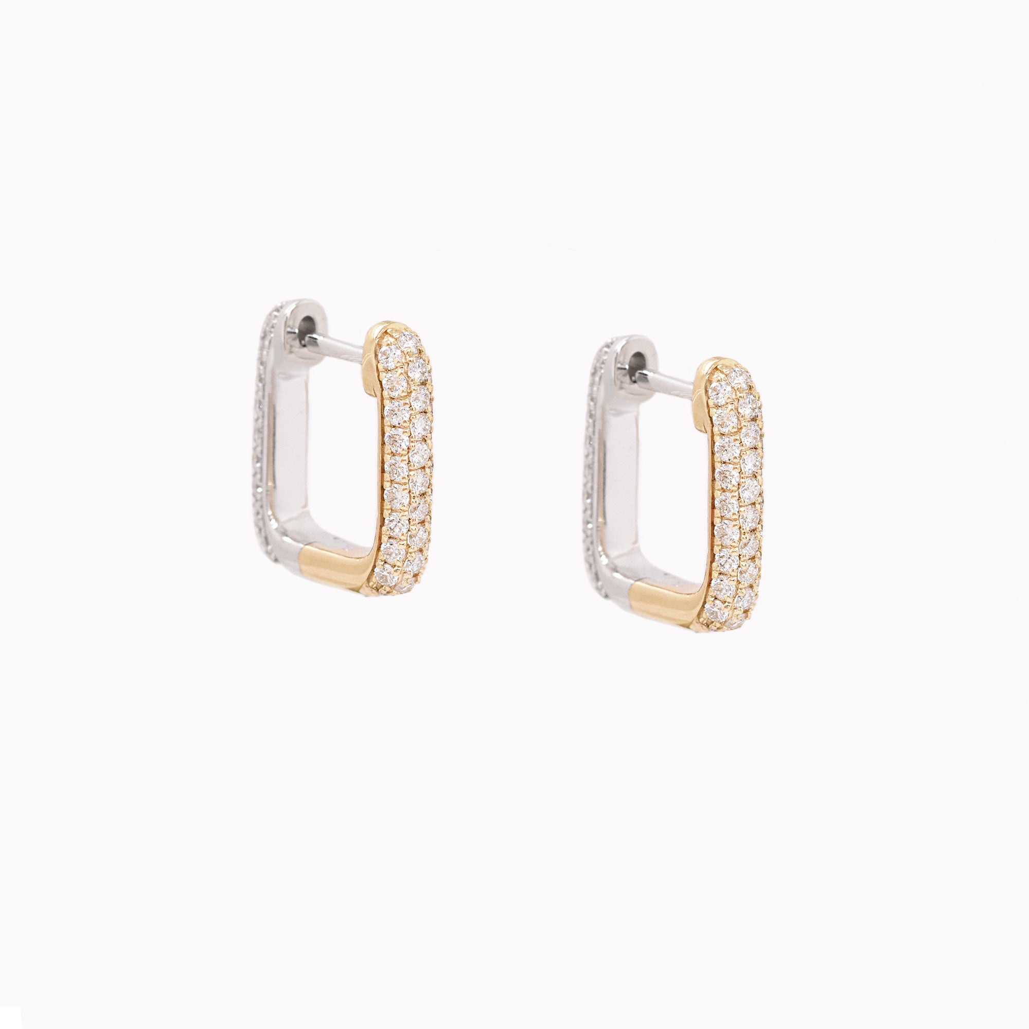 Two-Tone Reversible Diamond Earrings