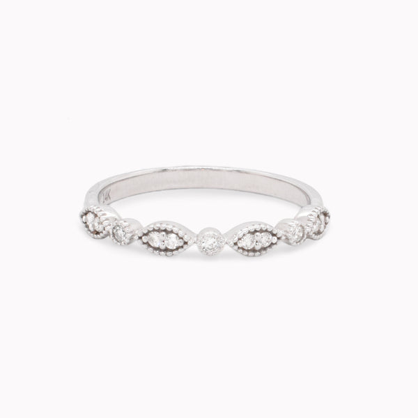 Marquise & Round Alternating Stack Ring