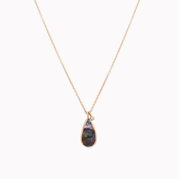 Australian Boulder Opal Double Drop Necklace