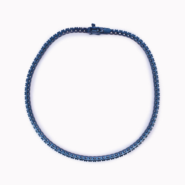 Petite Blue Diamond Tennis Bracelet .75ct