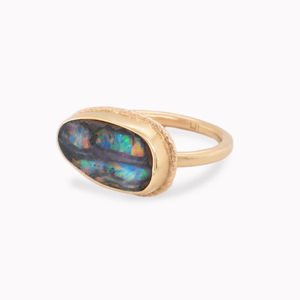 Boulder Opal Sand Ring