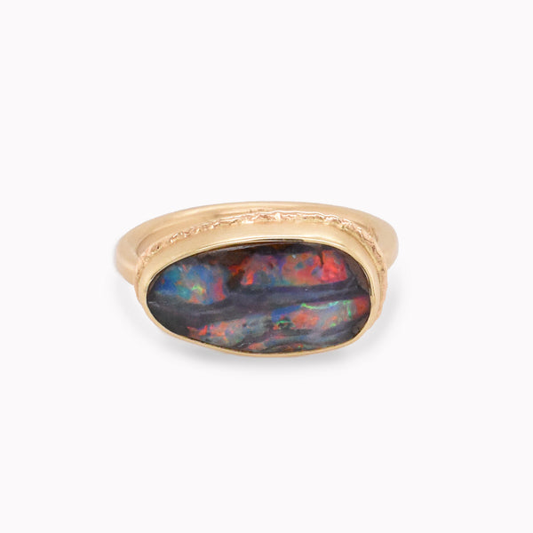 Boulder Opal Sand Ring
