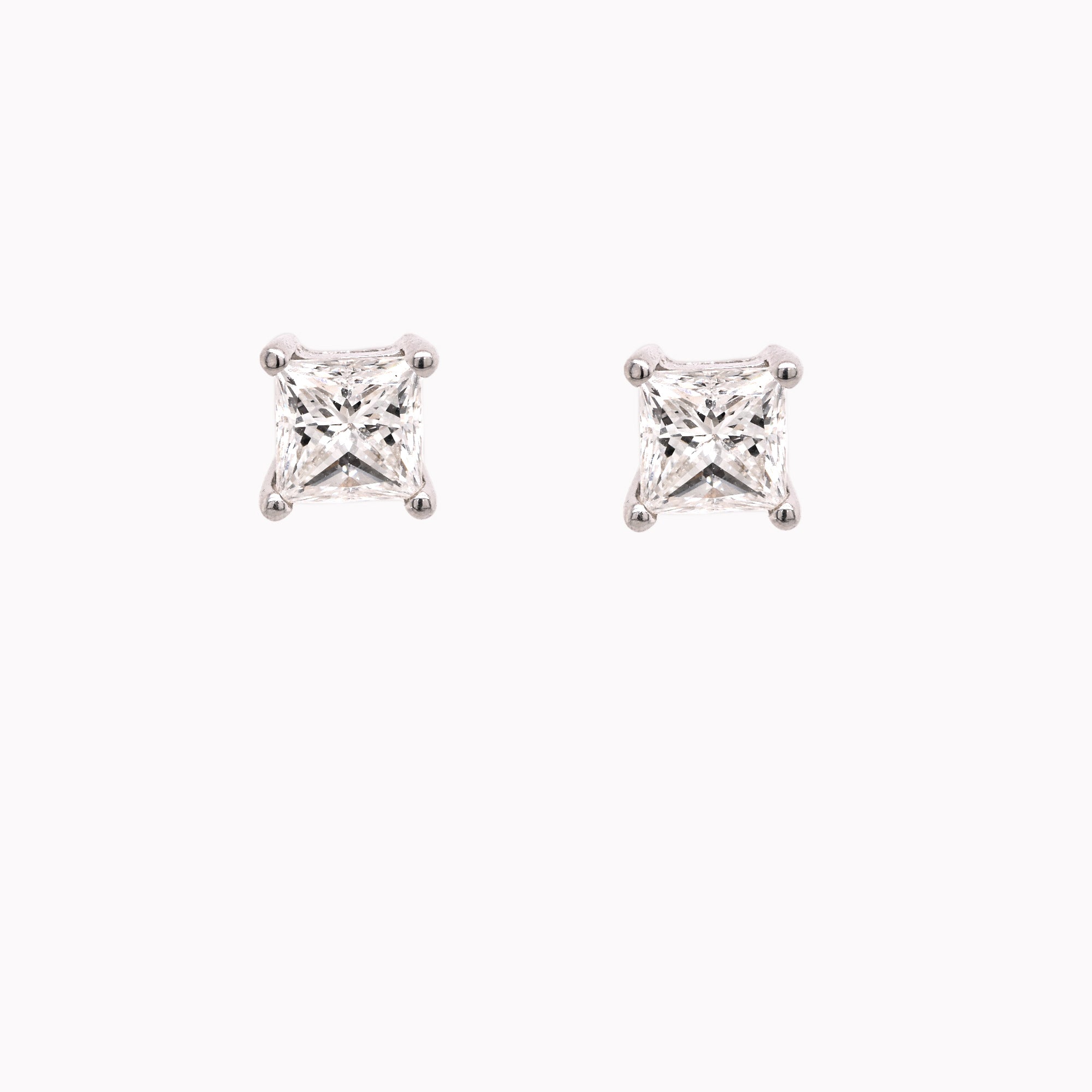 Square Brilliant Diamond Studs