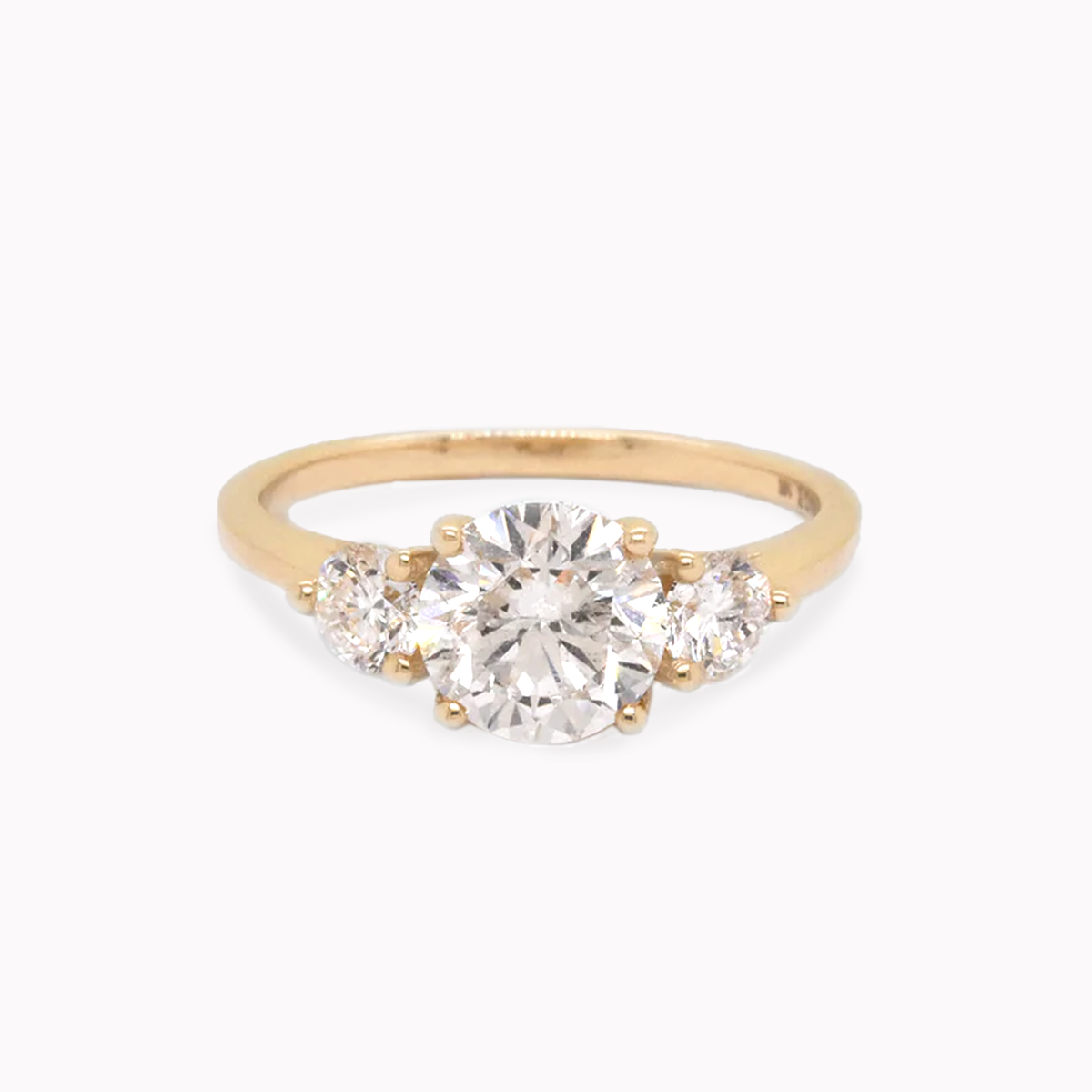 Cecile 1.55ct Round White Diamond Engagement Ring