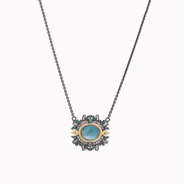 Blue Peruvian Opal Necklace