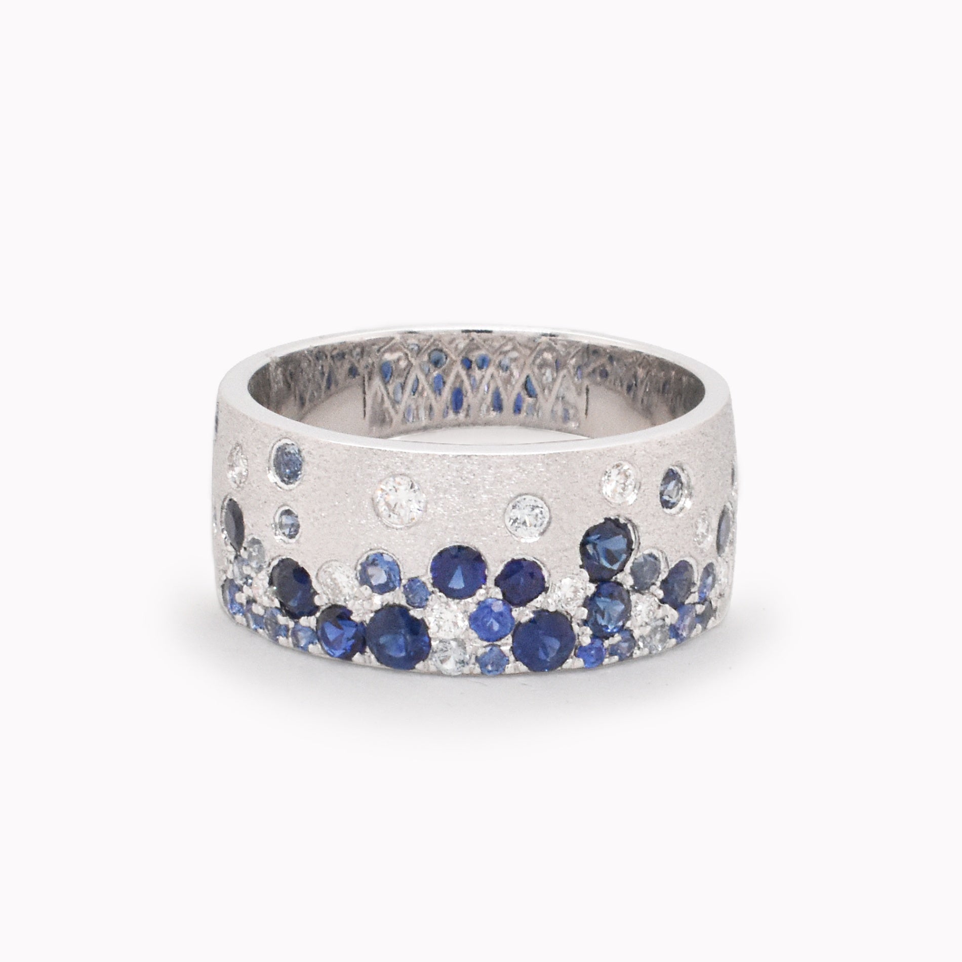 Galaxy Sapphire & Diamond Cigar Band