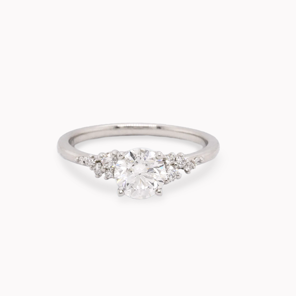 Finley 0.91ct Round White Gold Diamond Engagement Ring