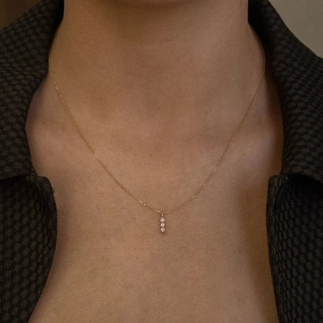 Triple Stack Diamond Necklace