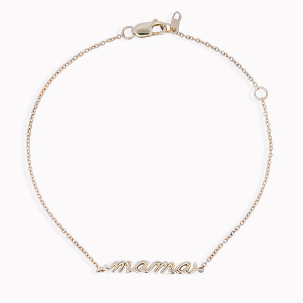 Petite "Mama" Script Bracelet