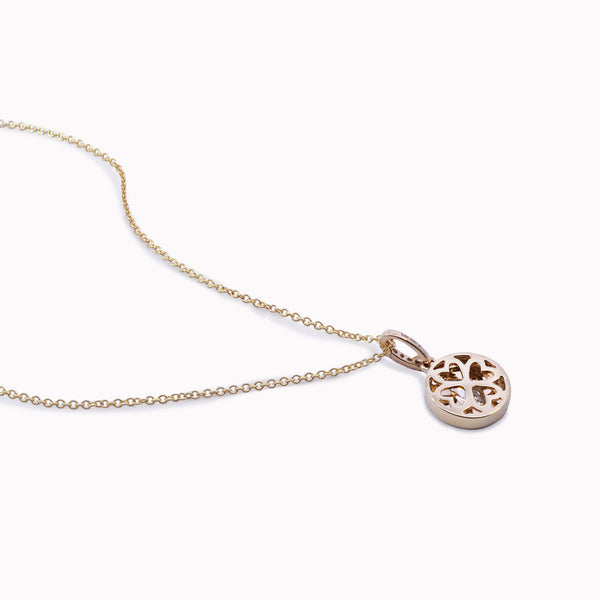 Diamond Marquise Circle Pendant Necklace