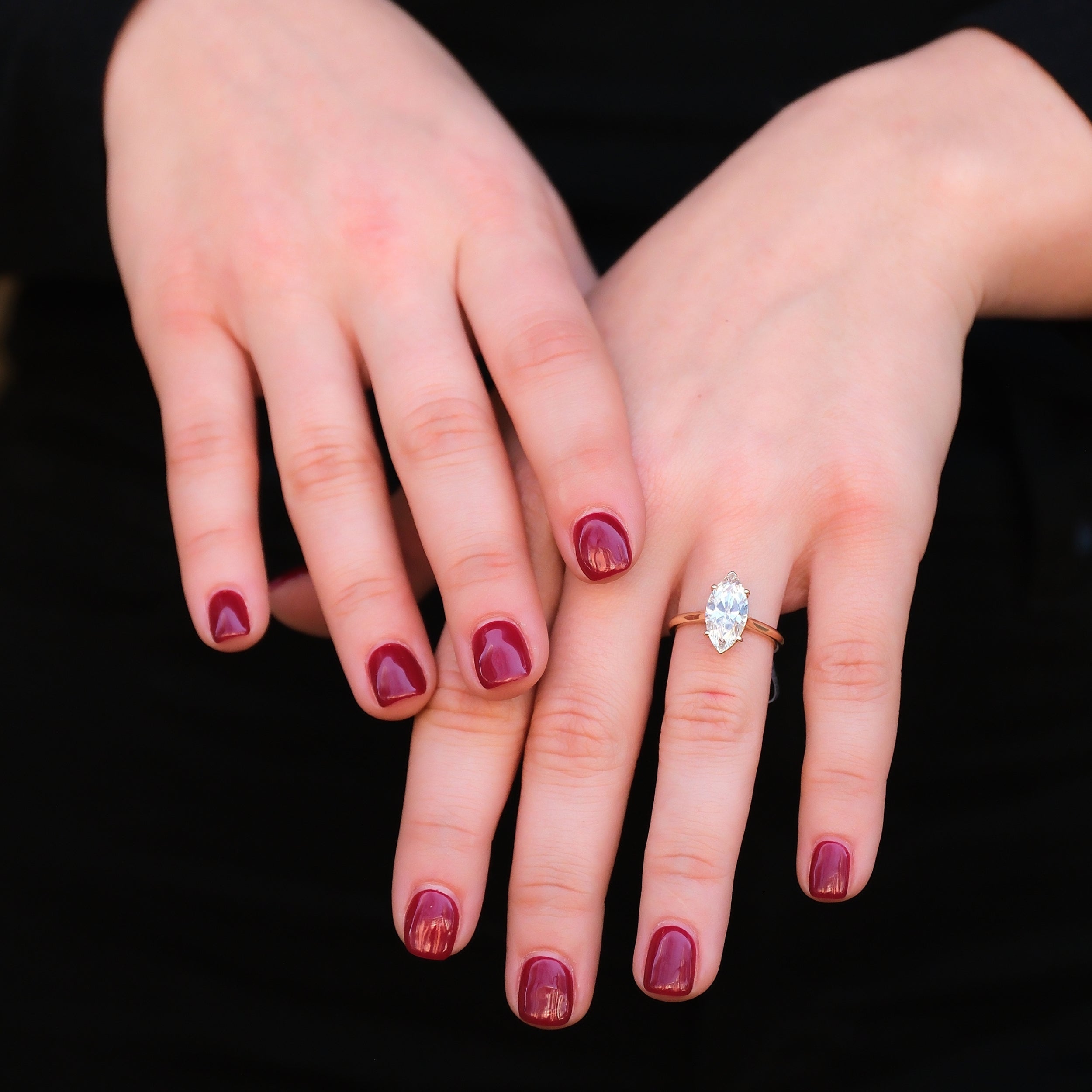 Elle 2.52ct Marquise White Diamond Engagement Ring