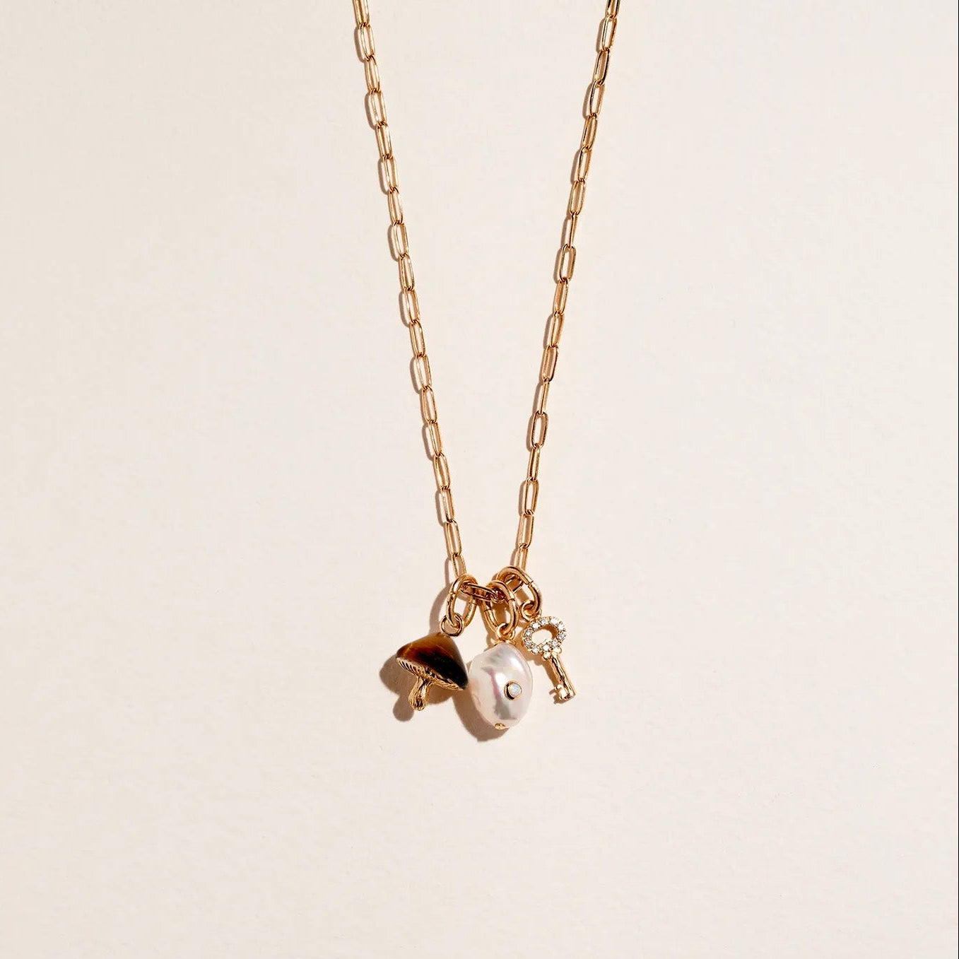 Tiger's Eye Mushroom Charm