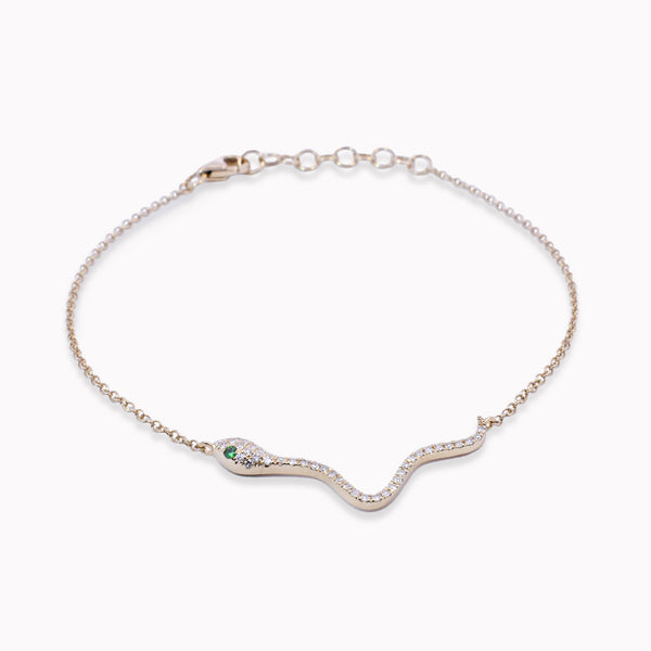 Pavé Diamond Snake Bracelet