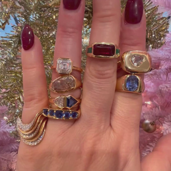 Ruby & Emerald Signet Ring