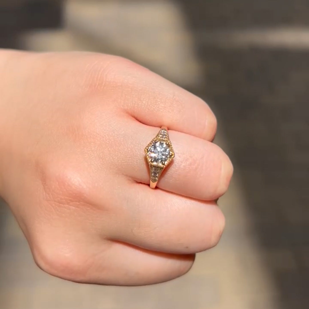 white diamond engagement ring
