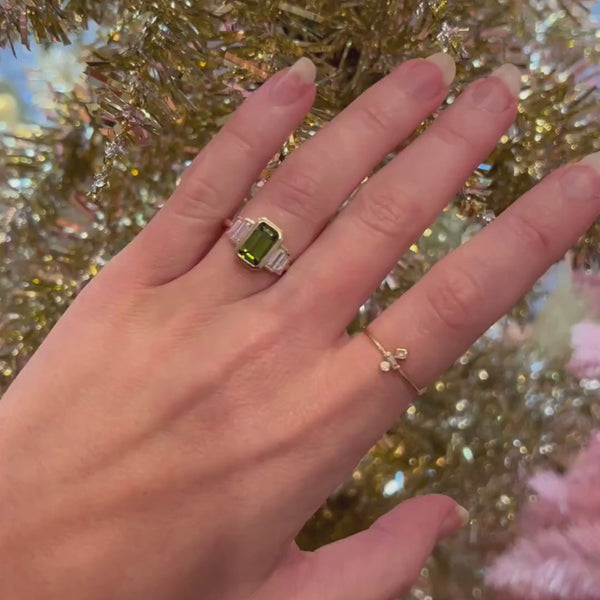 Elliot 1.44 Emerald-Cut Tourmaline Engagement Ring