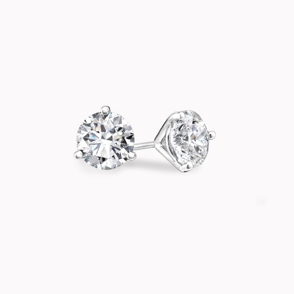 White Gold and Platinum Diamond Martini Studs