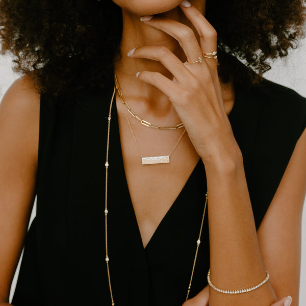 Heavy Link Paperclip Chain Necklace - Eliza Page