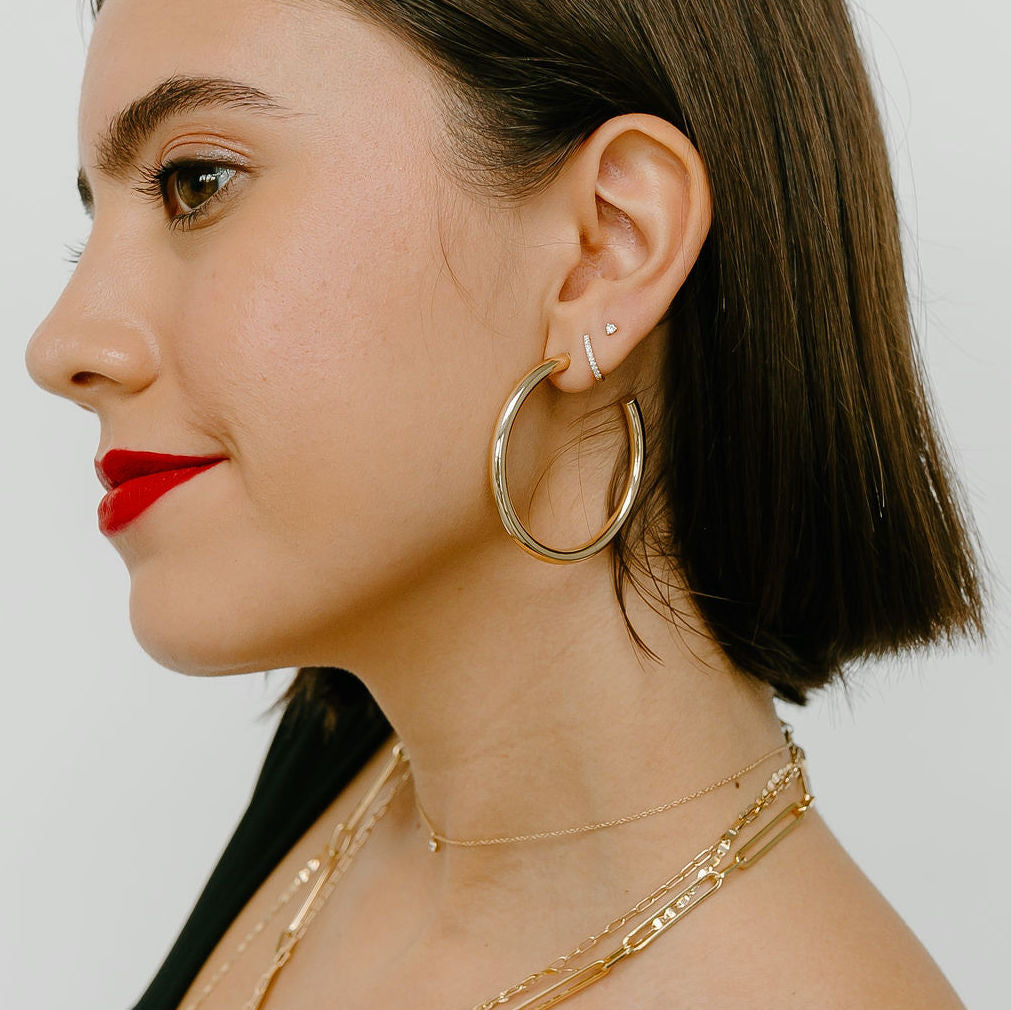 Martini White Diamond Piercing Stud - Eliza Page