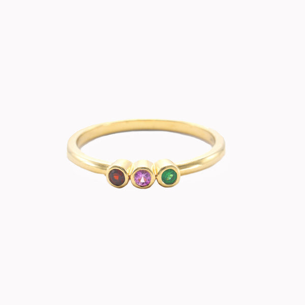 3 Stone Monogram or Triplet Stack Ring