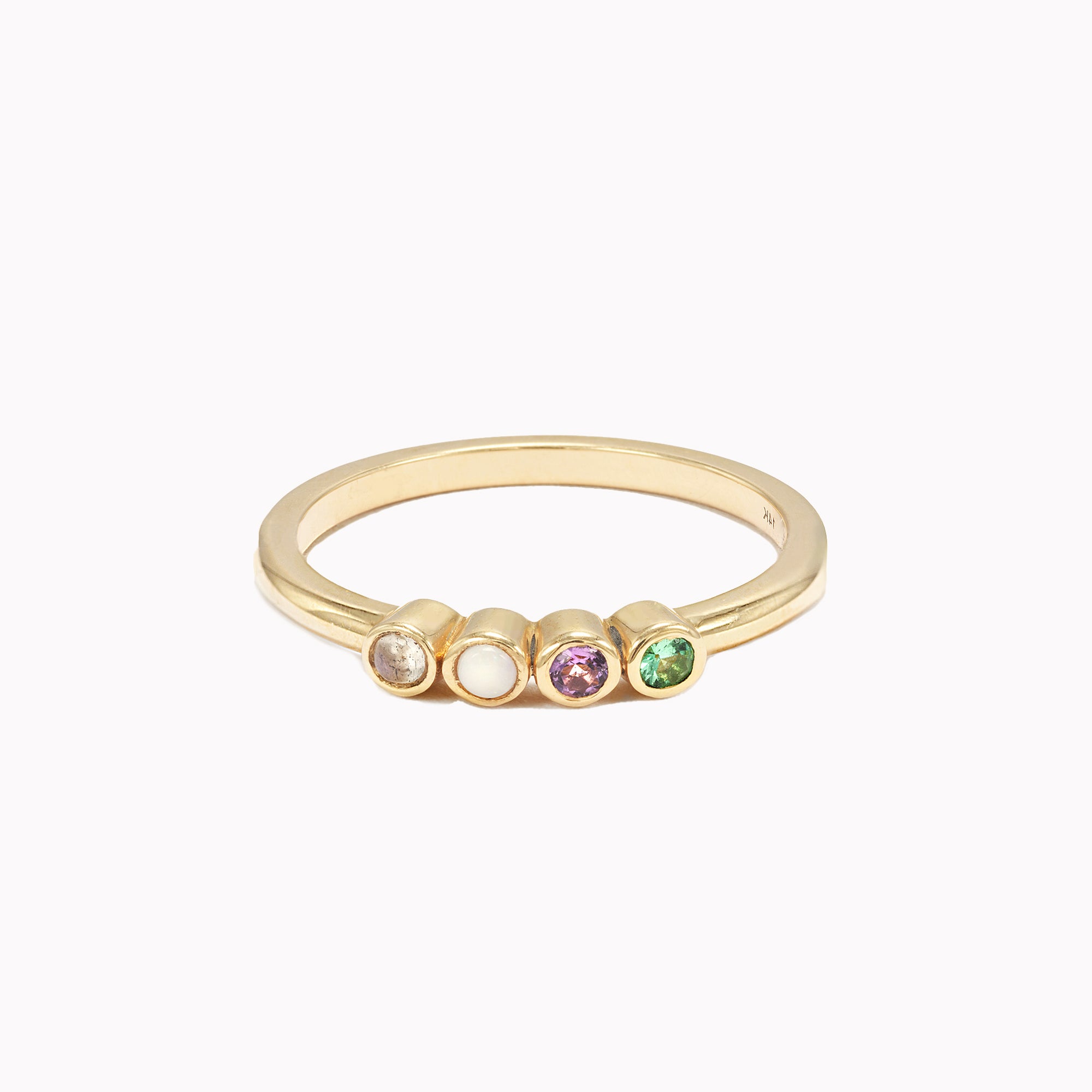 4 Stone "Love" Stack Ring