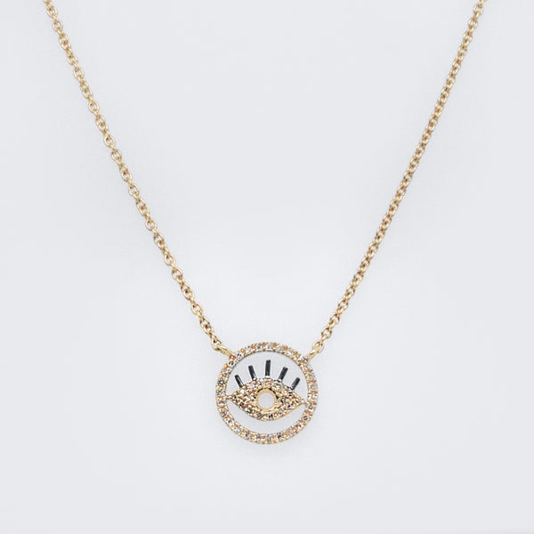 Diamond Evil Eye Necklace - Eliza Page