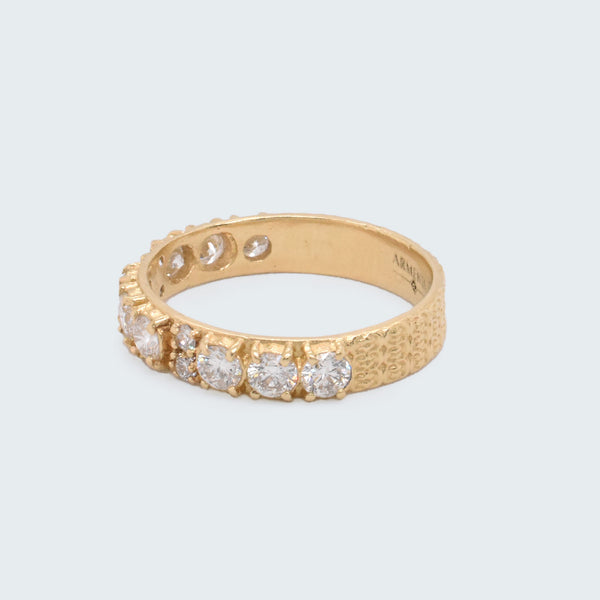 White Diamond Detail Stack Ring - Eliza Page