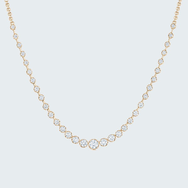 Starry Night Demi-Riviera Necklace with Diamonds - Eliza Page