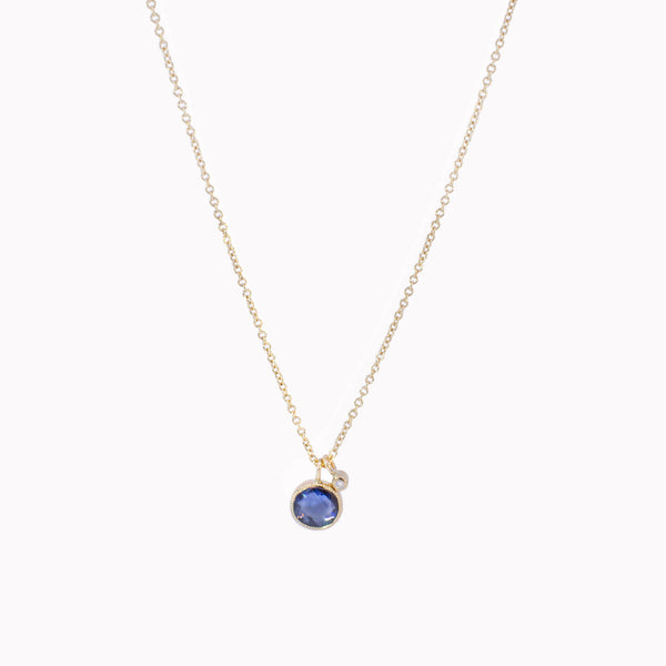 Blue Sapphire Double Drop Necklace