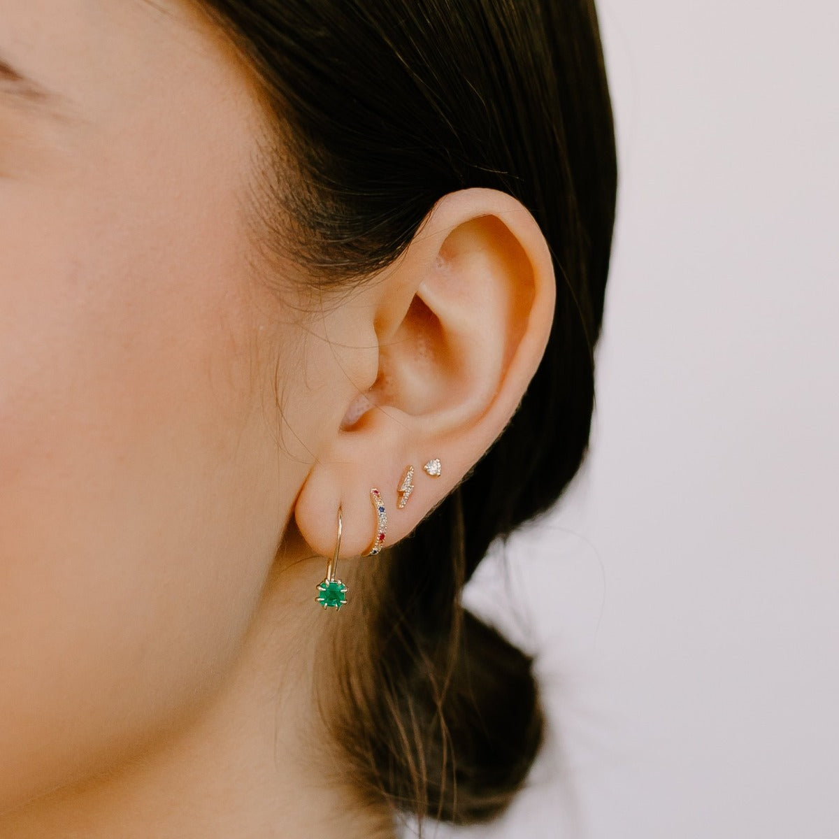Martini White Diamond Piercing Stud - Eliza Page