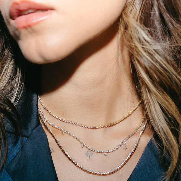 Diamond Sprinkle Tennis Necklace - Eliza Page