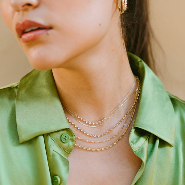 Graduating Linked Diamond Necklace - Eliza Page