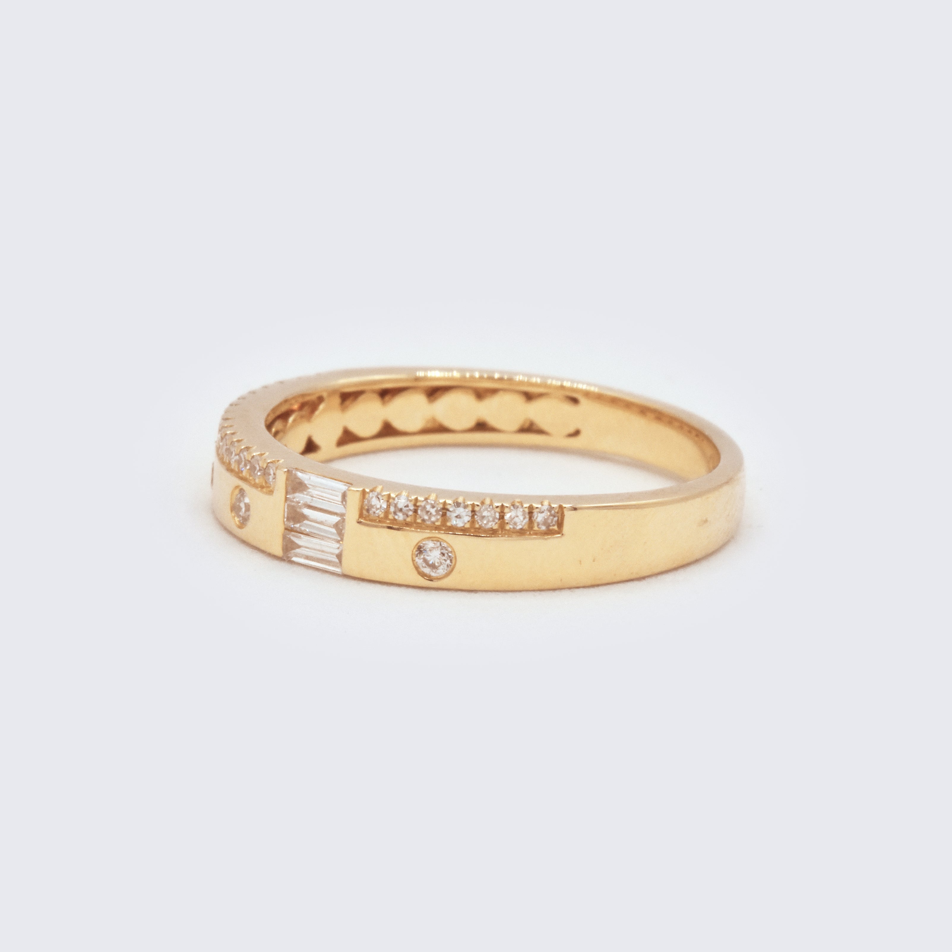Flush Set Diamond Baguette Band - Eliza Page