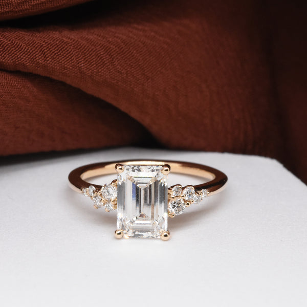 Emerald-Cut Finley Engagement Ring Setting - Eliza Page