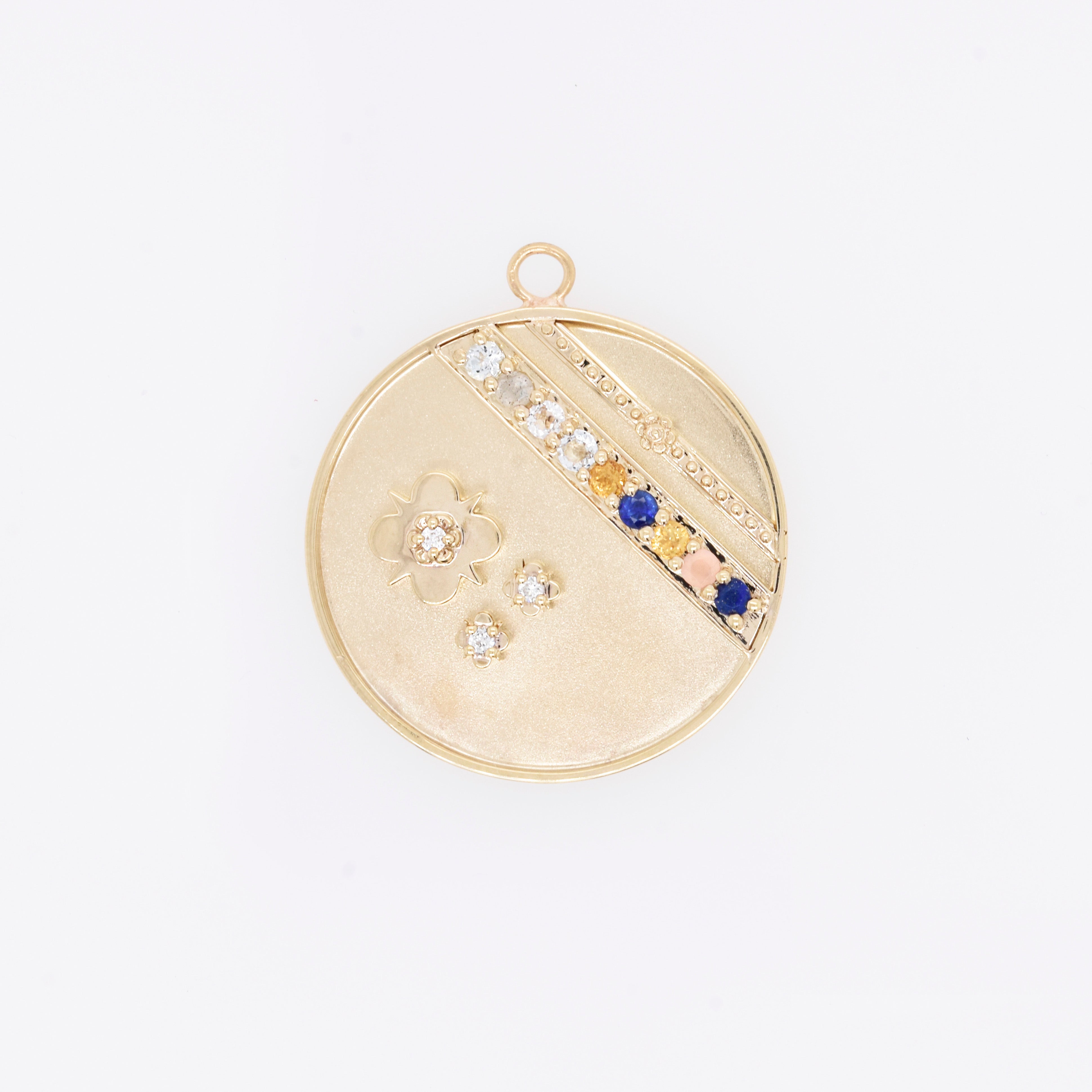 Lily Medallion - "Always You" Message - 9 Stones - Eliza Page