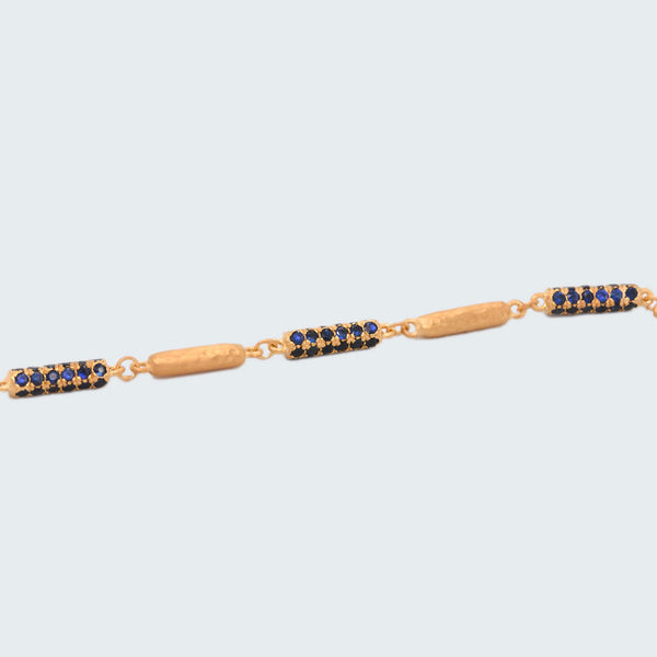 Elongated Sapphire Bead Necklace - Eliza Page