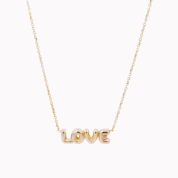 Puffed Love Necklace