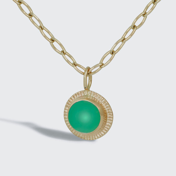Gemstone Burst Necklace on Wide Chain - Eliza Page