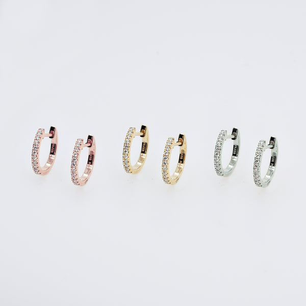 Classic Large Diamond Huggies - Eliza Page