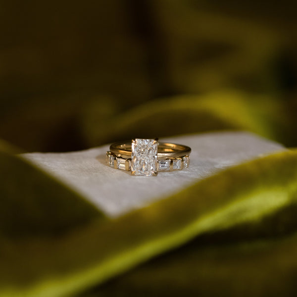 Imogen 1.87ct Elongated Radiant Cut Diamond Engagement Ring - Eliza Page