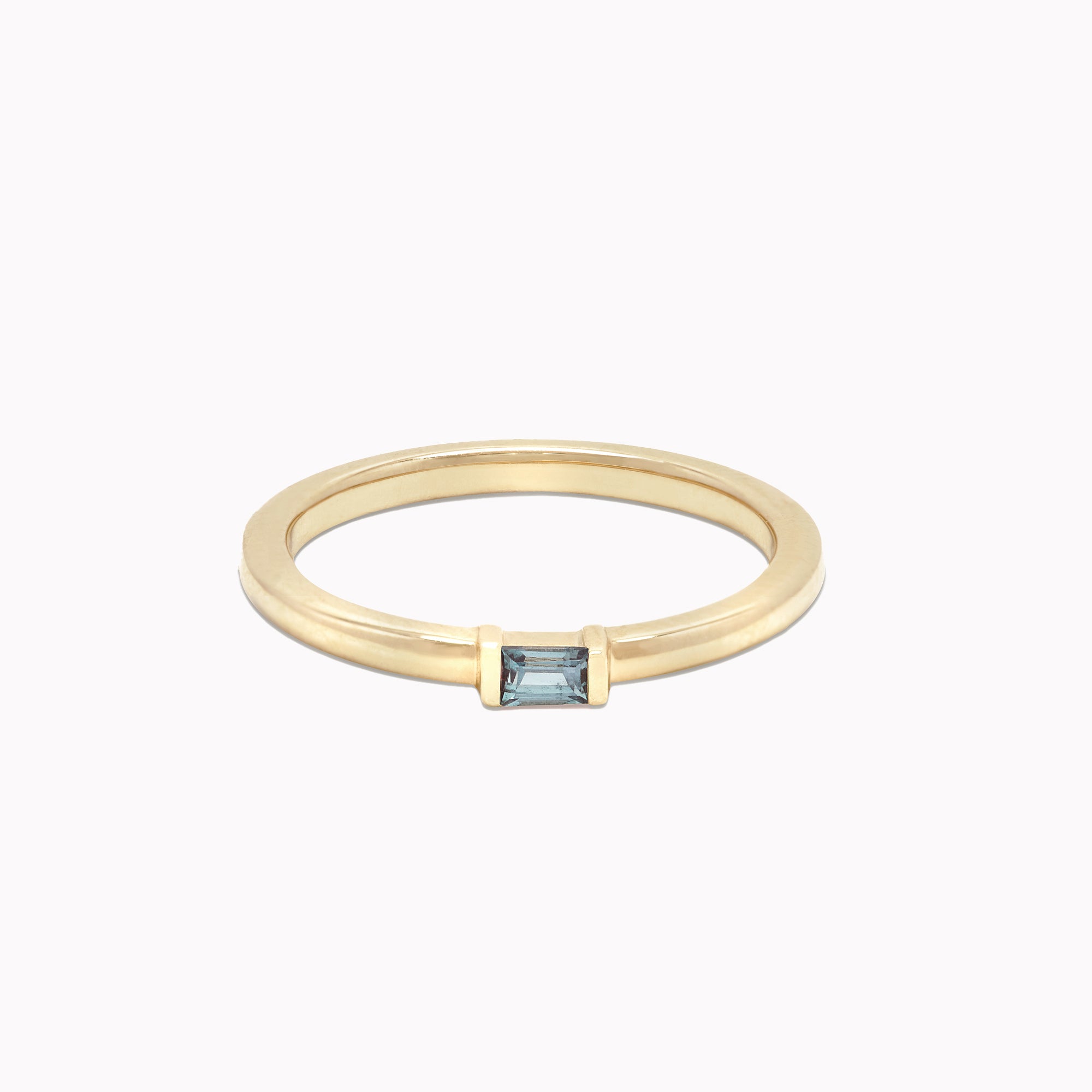 Single Baguette Birthstone Stack Ring