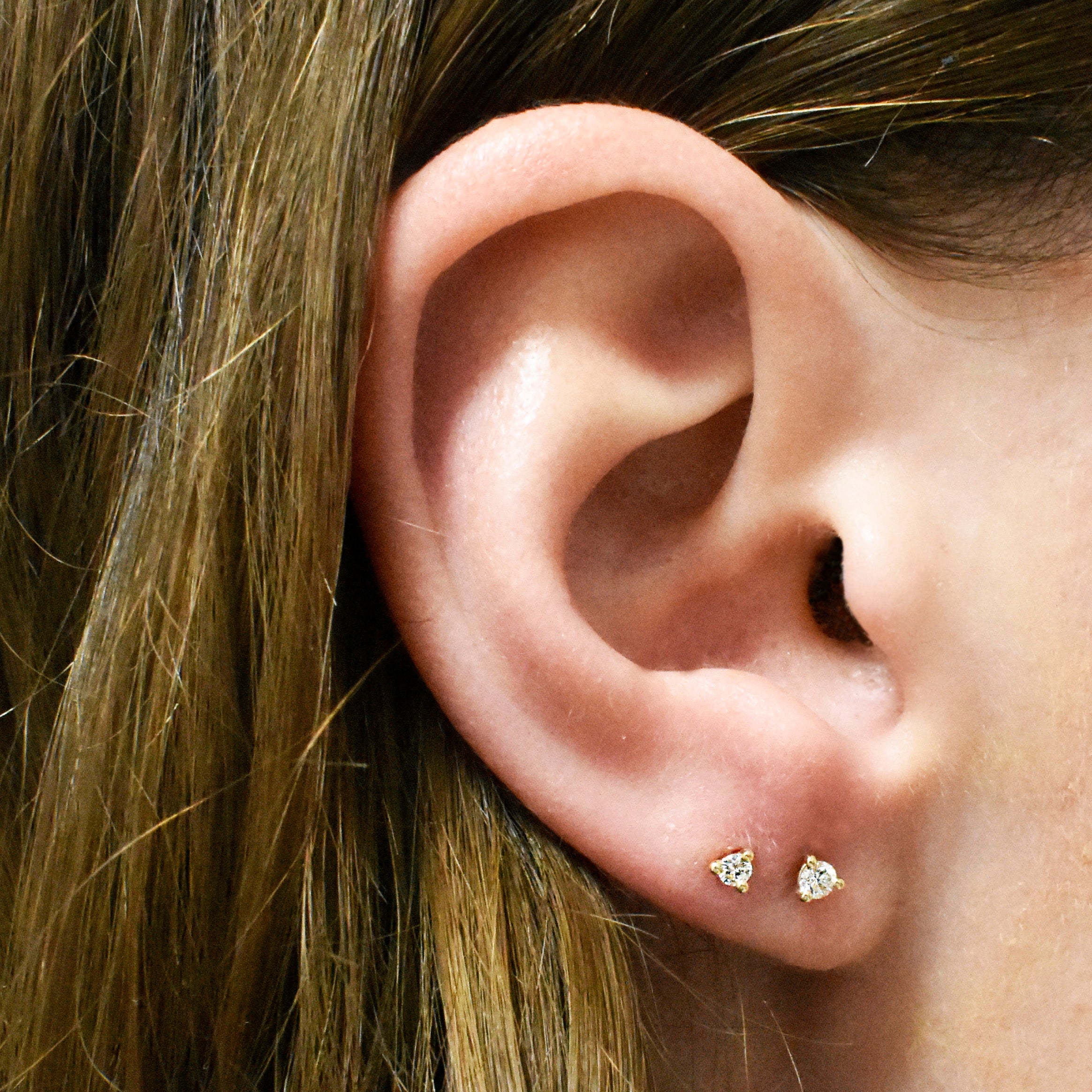 Mini Martini White Diamond Piercing Stud - Eliza Page