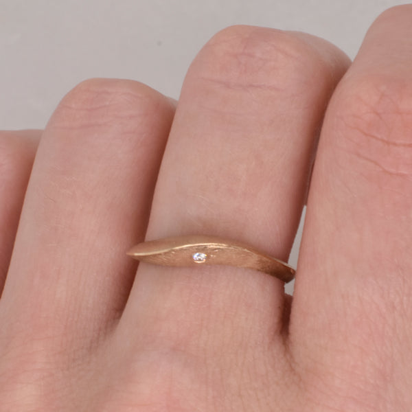 Tidal Ring with Diamond Accent - Eliza Page
