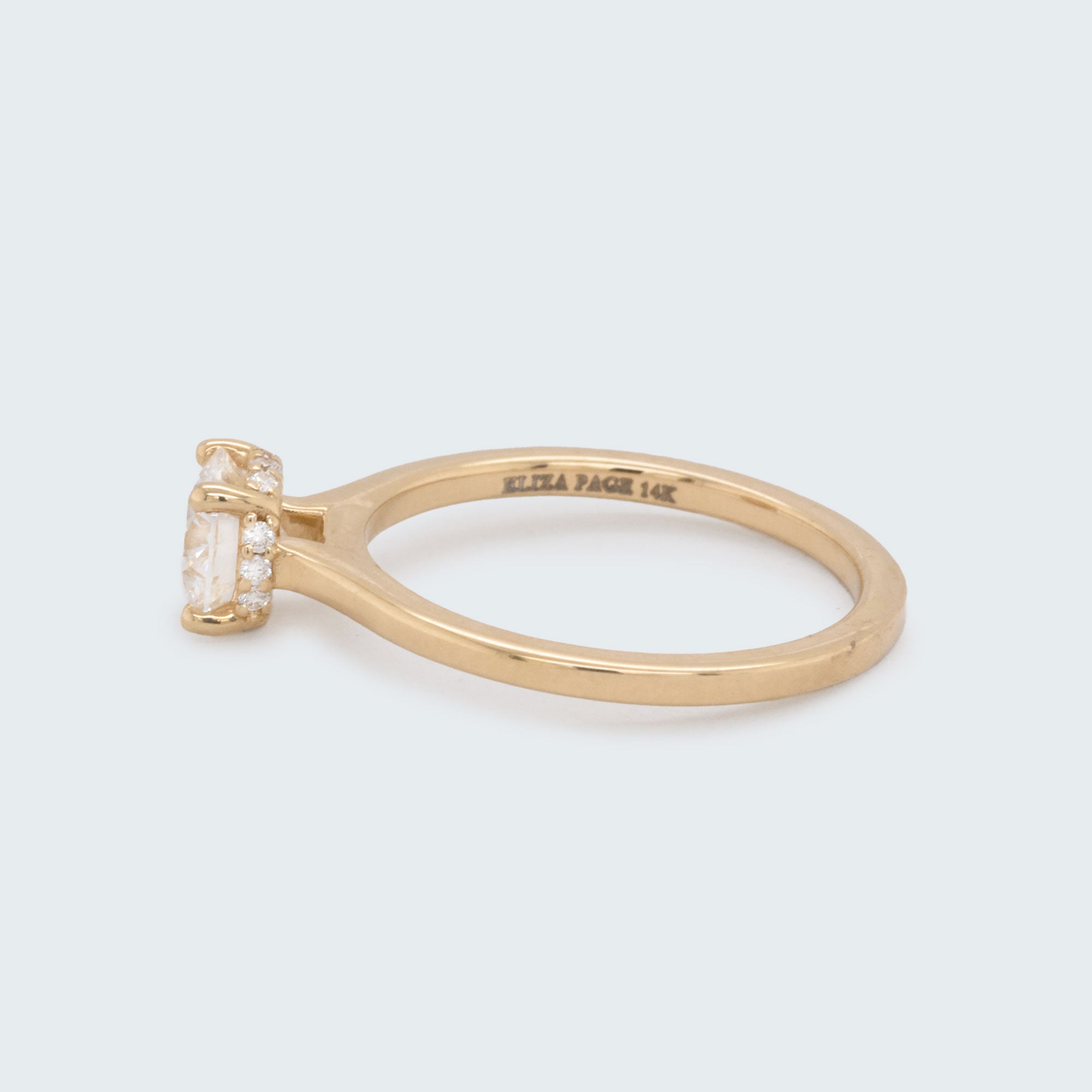 Marjorie .82ct Round White Diamond Engagement Ring - Eliza Page